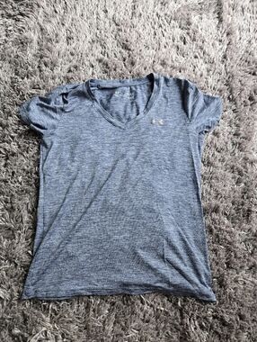 Under Armour Women’s Loose HeatGear V-Neck T-shirt - Heathered Navy